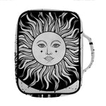 Black And White Celestial Sun Print Front Pocket Bible Bag