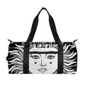 Black And White Celestial Sun Print Gym Bag