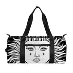 Black And White Celestial Sun Print Gym Bag