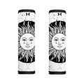 Black And White Celestial Sun Print Handle Covers