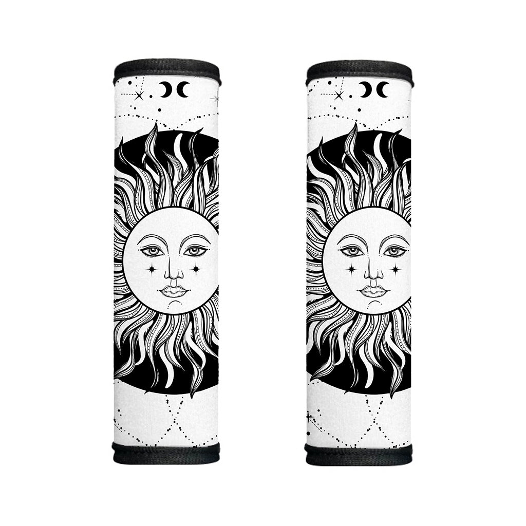 Black And White Celestial Sun Print Handle Covers