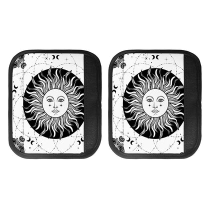 Black And White Celestial Sun Print Handle Covers