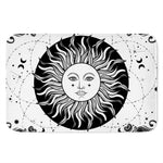 Black And White Celestial Sun Print Indoor Door Mat