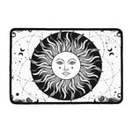 Black And White Celestial Sun Print Kitchen Mat