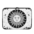 Black And White Celestial Sun Print Laptop Sleeve