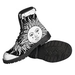 Black And White Celestial Sun Print Backpack