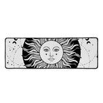 Black And White Celestial Sun Print Long Kitchen Mat