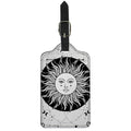 Black And White Celestial Sun Print Luggage Tag