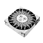 Black And White Celestial Sun Print Outdoor Seat Cushion Cover