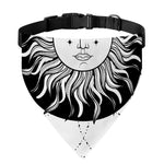 Black And White Celestial Sun Print Over The Collar Dog Bandana