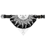 Black And White Celestial Sun Print Over The Collar Dog Bandana