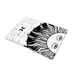 Black And White Celestial Sun Print Pet Cooling Mat Cover