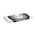 Black And White Celestial Sun Print Piano Keyboard Cover