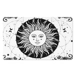 Black And White Celestial Sun Print Polyester Doormat