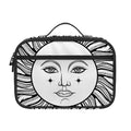 Black And White Celestial Sun Print Portable Lunch Bag