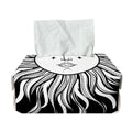 Black And White Celestial Sun Print Rectangle Tissue Box Cover