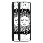 Black And White Celestial Sun Print Refrigerator Handle Covers