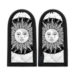 Black And White Celestial Sun Print Skillet Handle Cover