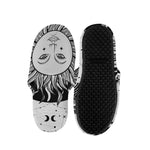 Black And White Celestial Sun Print Slippers