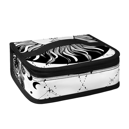 Black And White Celestial Sun Print Small Lunch Bag