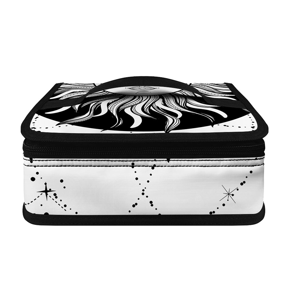 Black And White Celestial Sun Print Small Lunch Bag