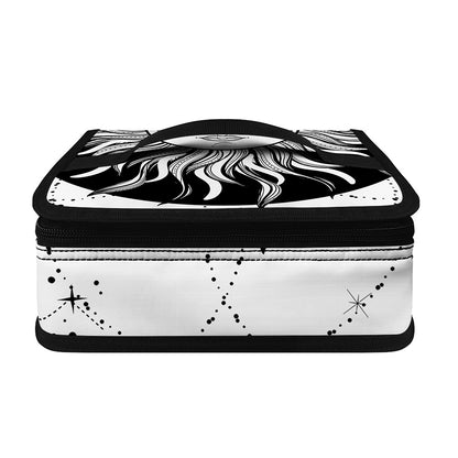 Black And White Celestial Sun Print Small Lunch Bag