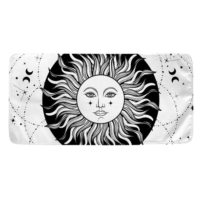 Black And White Celestial Sun Print Towel