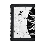 Black And White Celestial Sun Print Trifold Wallet