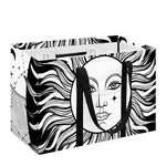 Black And White Celestial Sun Print Utility Tote Bag