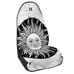 Black And White Celestial Sun Print Waterproof Car Seat Cover