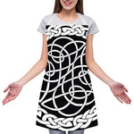 Black And White Celtic Knot Print Adjustable Apron