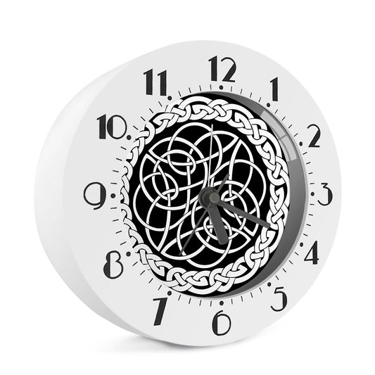 Black And White Celtic Knot Print Alarm Clock