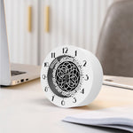 Black And White Celtic Knot Print Alarm Clock