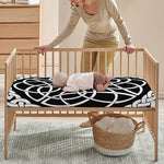 Black And White Celtic Knot Print Baby Crib Sheet