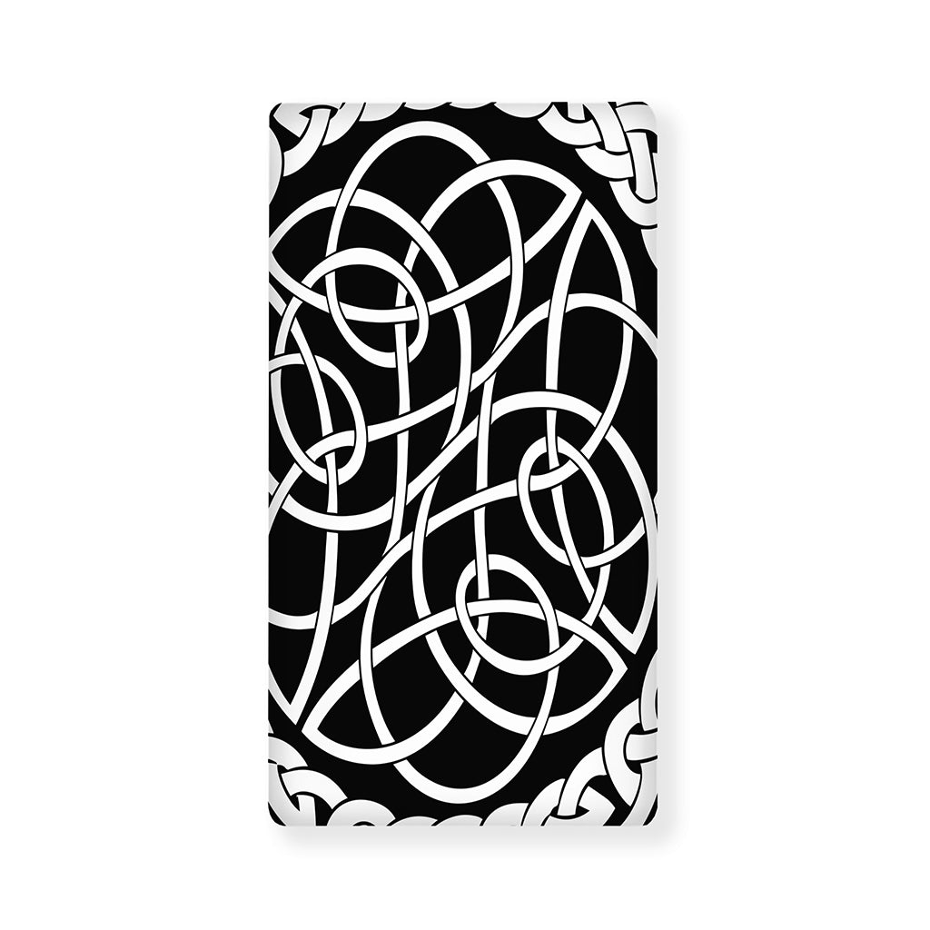 Black And White Celtic Knot Print Baby Crib Sheet