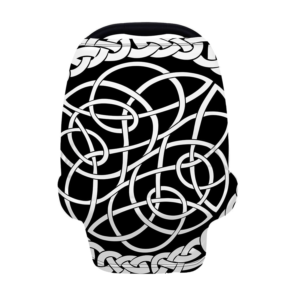Black And White Celtic Knot Print Baby Seat Cover
