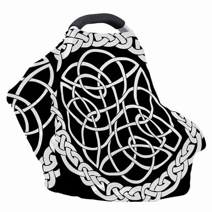 Black And White Celtic Knot Print Baby Seat Cover