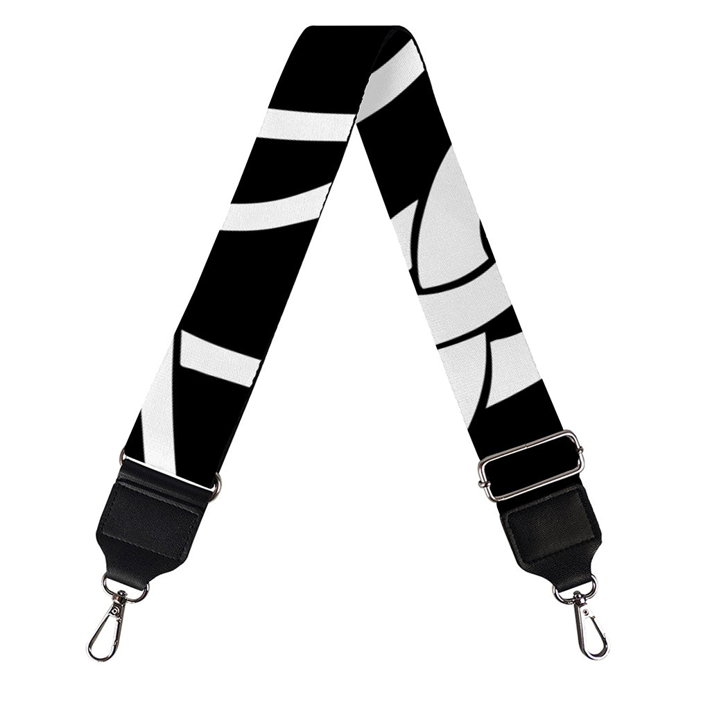 Black And White Celtic Knot Print Bag Strap