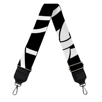 Black And White Celtic Knot Print Bag Strap