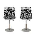 Black And White Celtic Knot Print Bar Stool Covers