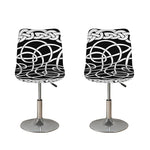 Black And White Celtic Knot Print Bar Stool Covers