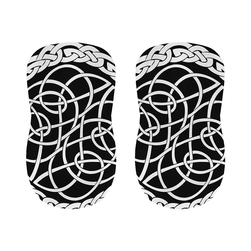 Black And White Celtic Knot Print Bar Stool Covers