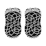 Black And White Celtic Knot Print Bar Stool Covers