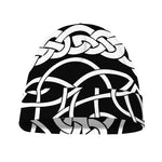 Black And White Celtic Knot Print Beanie