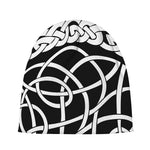 Black And White Celtic Knot Print Beanie