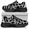 Black And White Celtic Knot Print Black Chunky Shoes