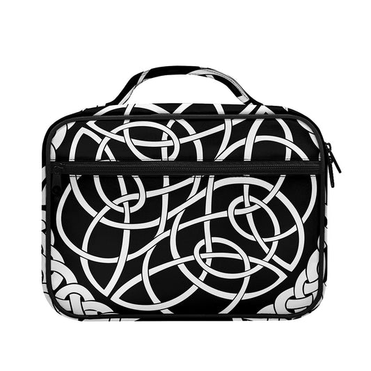 Black And White Celtic Knot Print Briefcase Bible Bag
