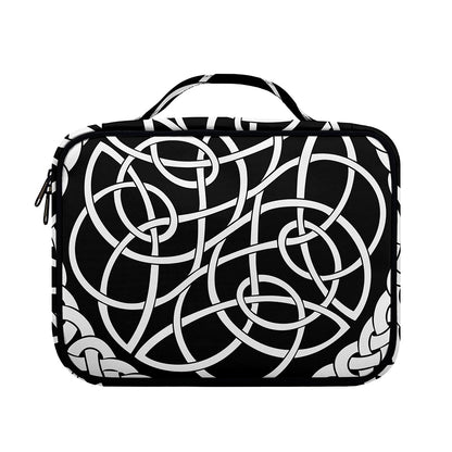 Black And White Celtic Knot Print Briefcase Bible Bag