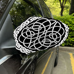 Black And White Celtic Knot Print Car Side Mirror Covers