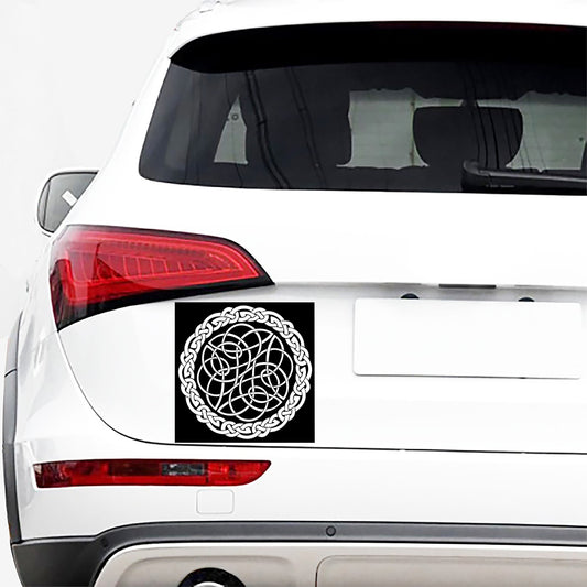 Black And White Celtic Knot Print Car Sticker